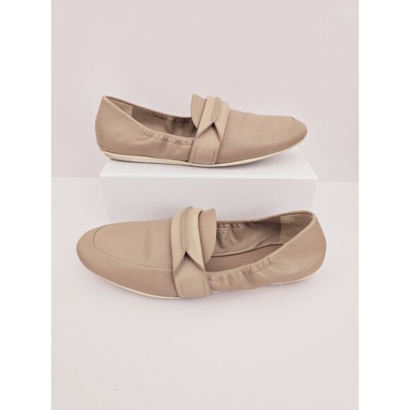 Mercedes Castillo Erin Beige Nude Leather Ballet Slip On Loafer Flats Shoes 8 38 - Picture 1 of 14